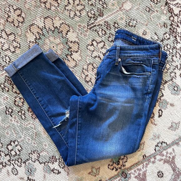 Levi's Denim - Levi's Mid Rise Demi Curve Slim Crop Jeans 27 4 Distressed Ankle Women's